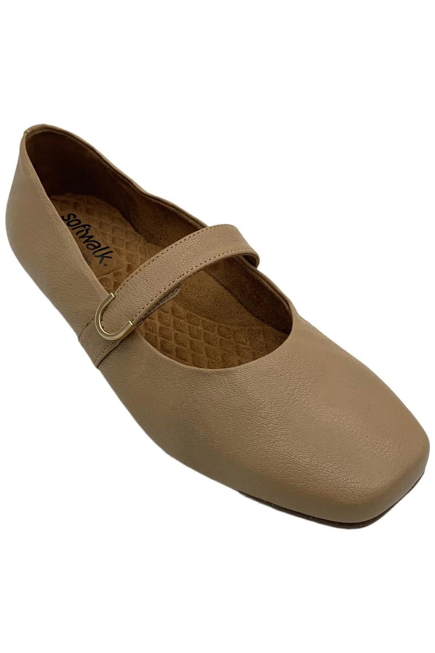 Softwalk Women's Valdivia Flats Beige - Wide